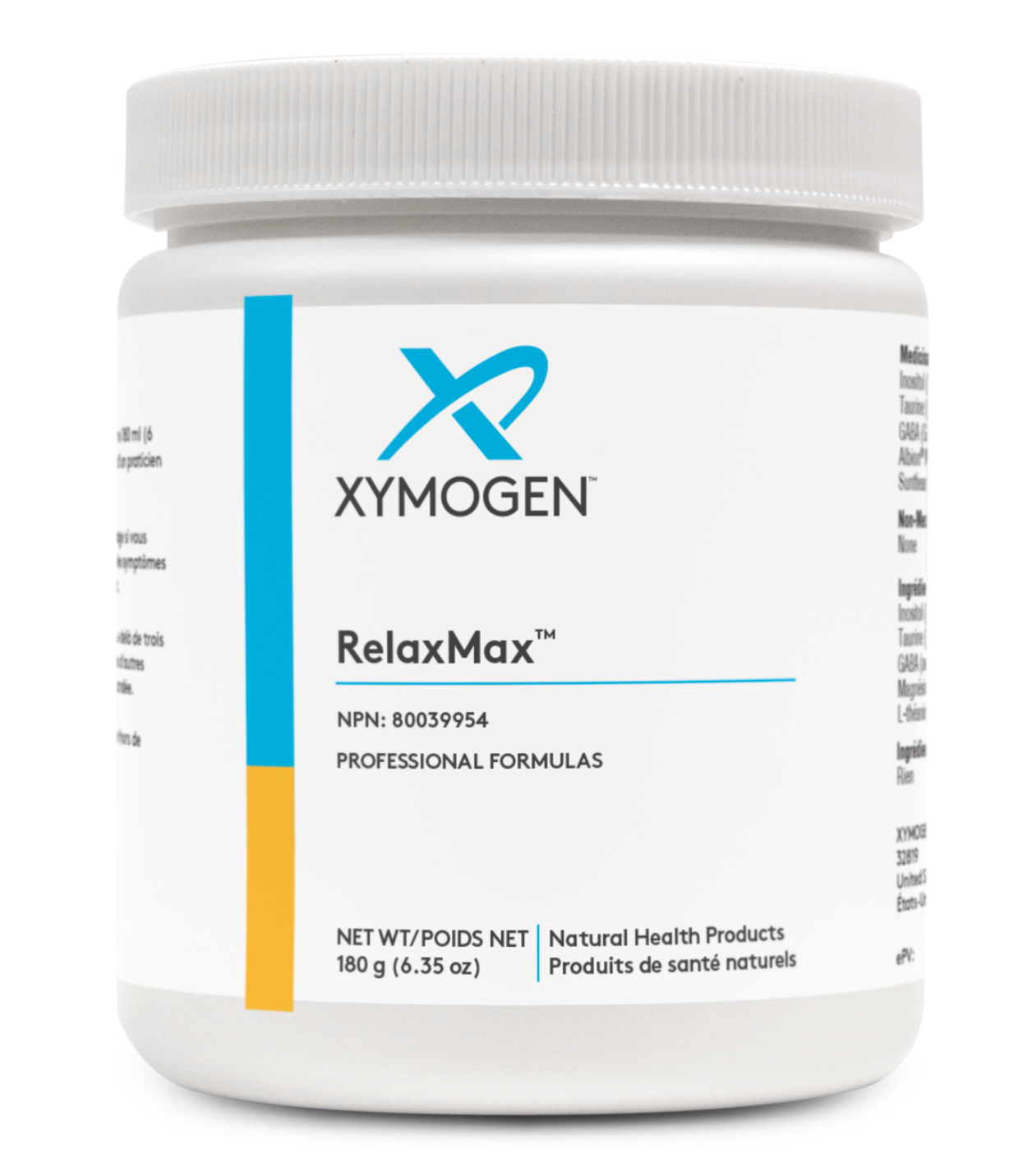 RelaxMax™ by Xymogen® – Magnesium, GABA & Inositol Powder for Relaxation & Stress Support | 180 g (60 Servings)