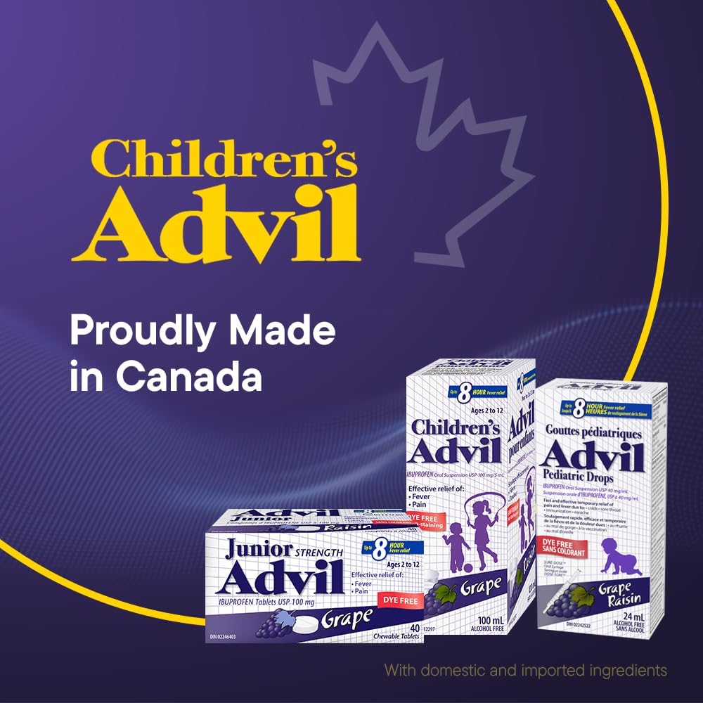 Children's Advil Dye Free Suspension | Advil® | 100ml(Different Flavours)