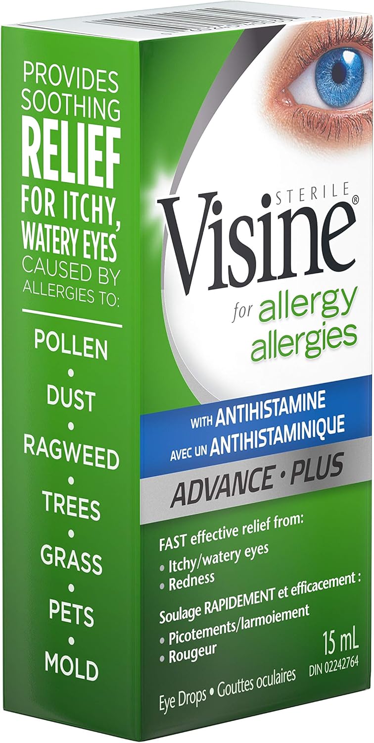 Antihistamine Advance Allergy Eye Drops|Visine |15 ml