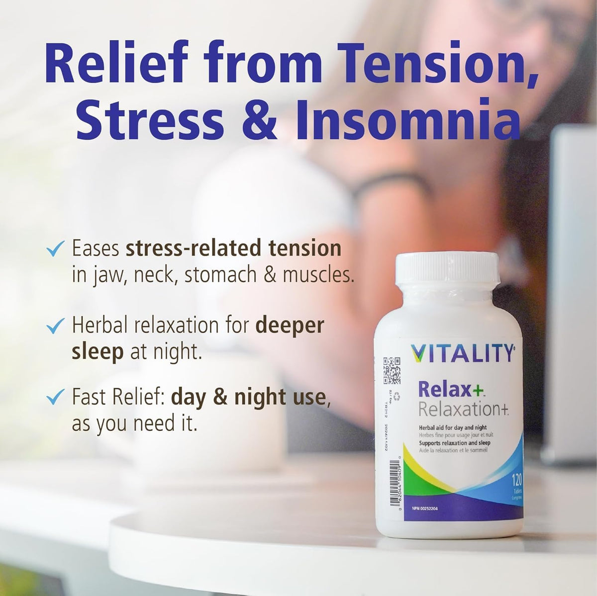 Relax+ Herbal Sleep Aid | VITALITY | 60Veg tablets