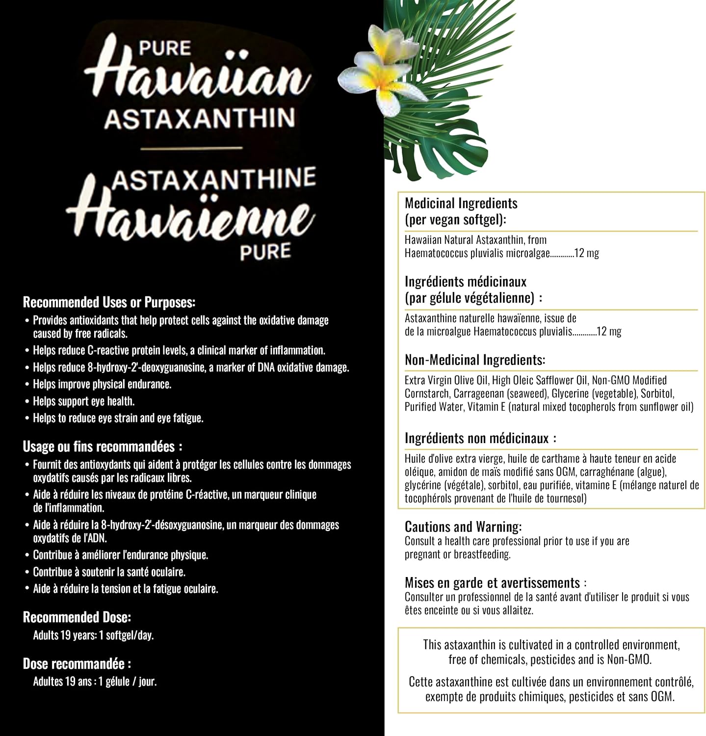 Pure Hawaiian Astaxanthin 12mg | Gandalf | 30 vcap