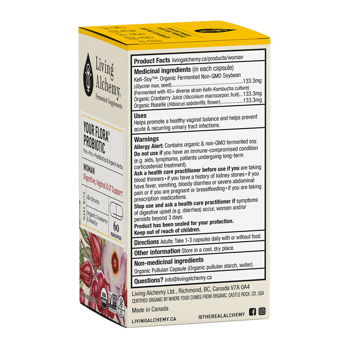 Your Flora® Probiotic Woman | Living Alchemy | 60 veg caps
