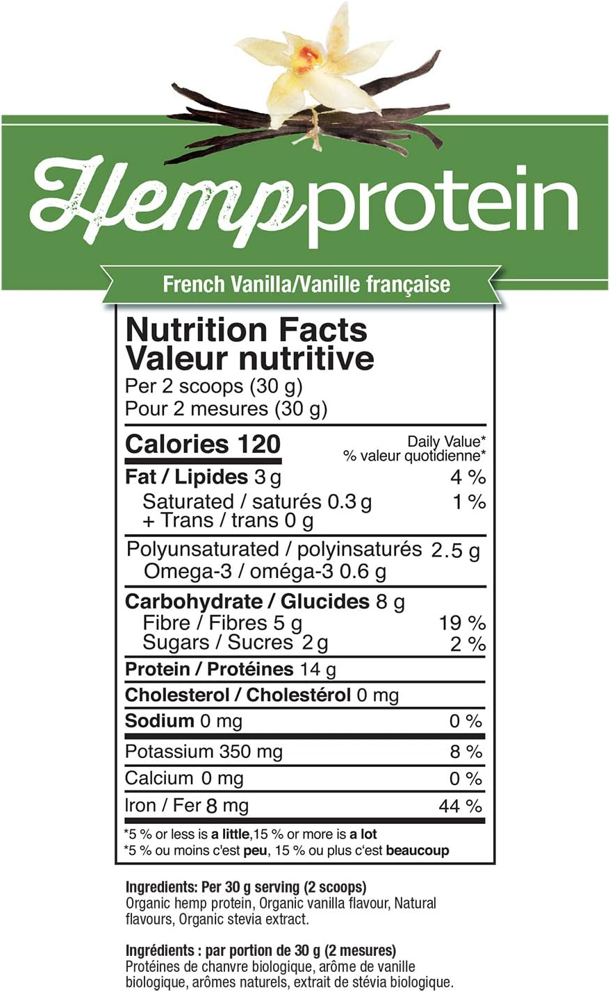 Organic Raw Hemp Protein | Prairie Naturals® | 400 gr Powder