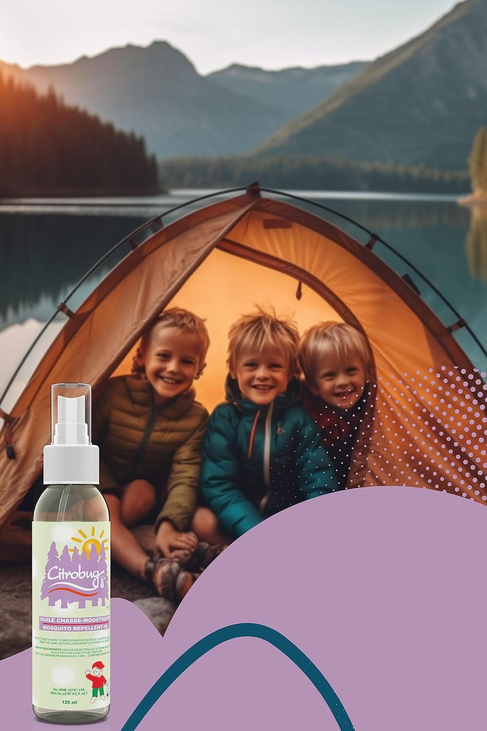 All Natural Insect Repellent Oil for Kids, DEET-Free|Citrobug 125ml