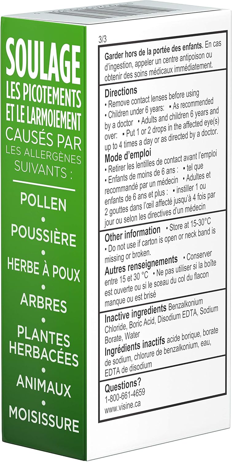 Antihistamine Advance Allergy Eye Drops|Visine |15 ml