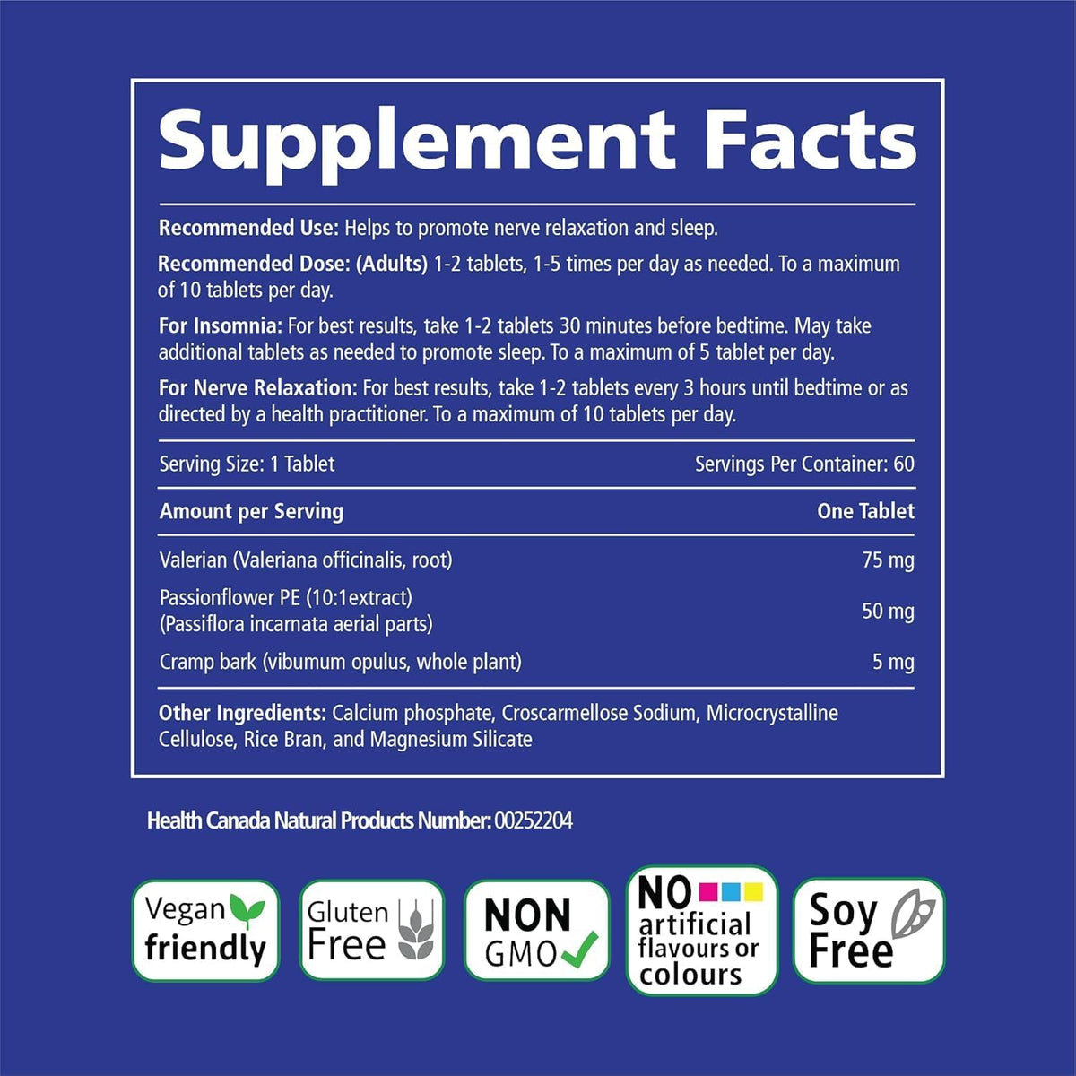 Relax+ Herbal Sleep Aid | VITALITY | 60Veg tablets