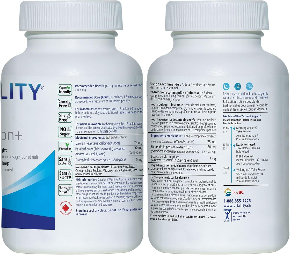 Relax+ Herbal Sleep Aid | VITALITY | 60Veg tablets