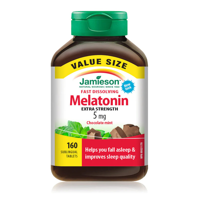 Fast Dissolving Melatonin 5mg  | Jamieson™ | 100 or 160 Tablets