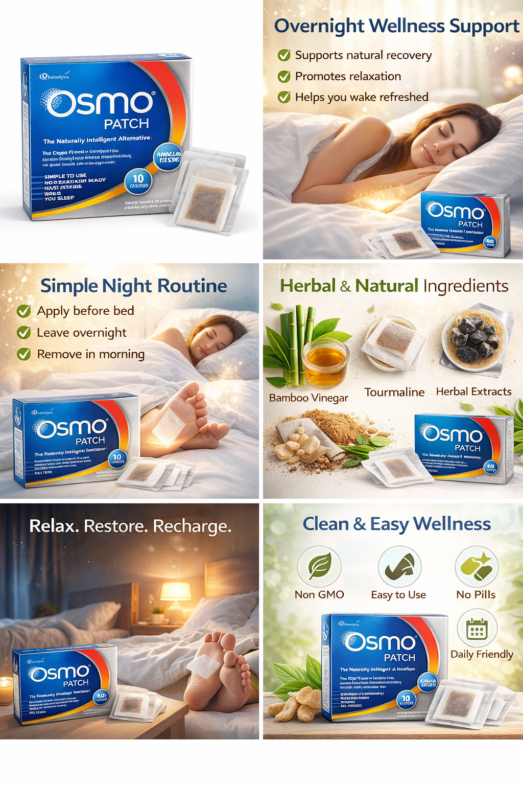 Osmo™ Patch by MediWise™ – Natural Pain & Inflammation Relief Pads | 10 Patches