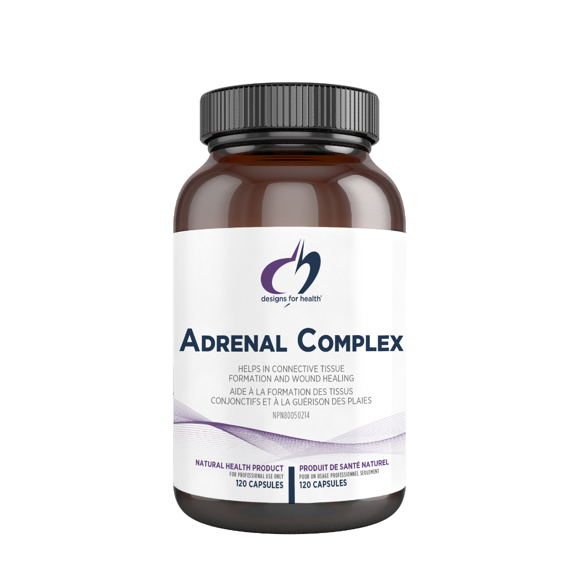 Adrenal Complex by Designs for Health® – Adaptogenic Stress & Energy Support | 120 Vegetable Capsules