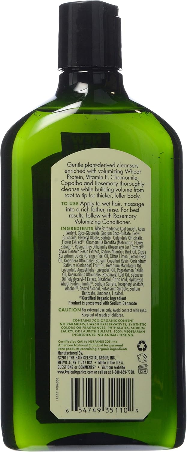 Volumizing Rosemary Shampoo | Avalon Organic® | 325 mL