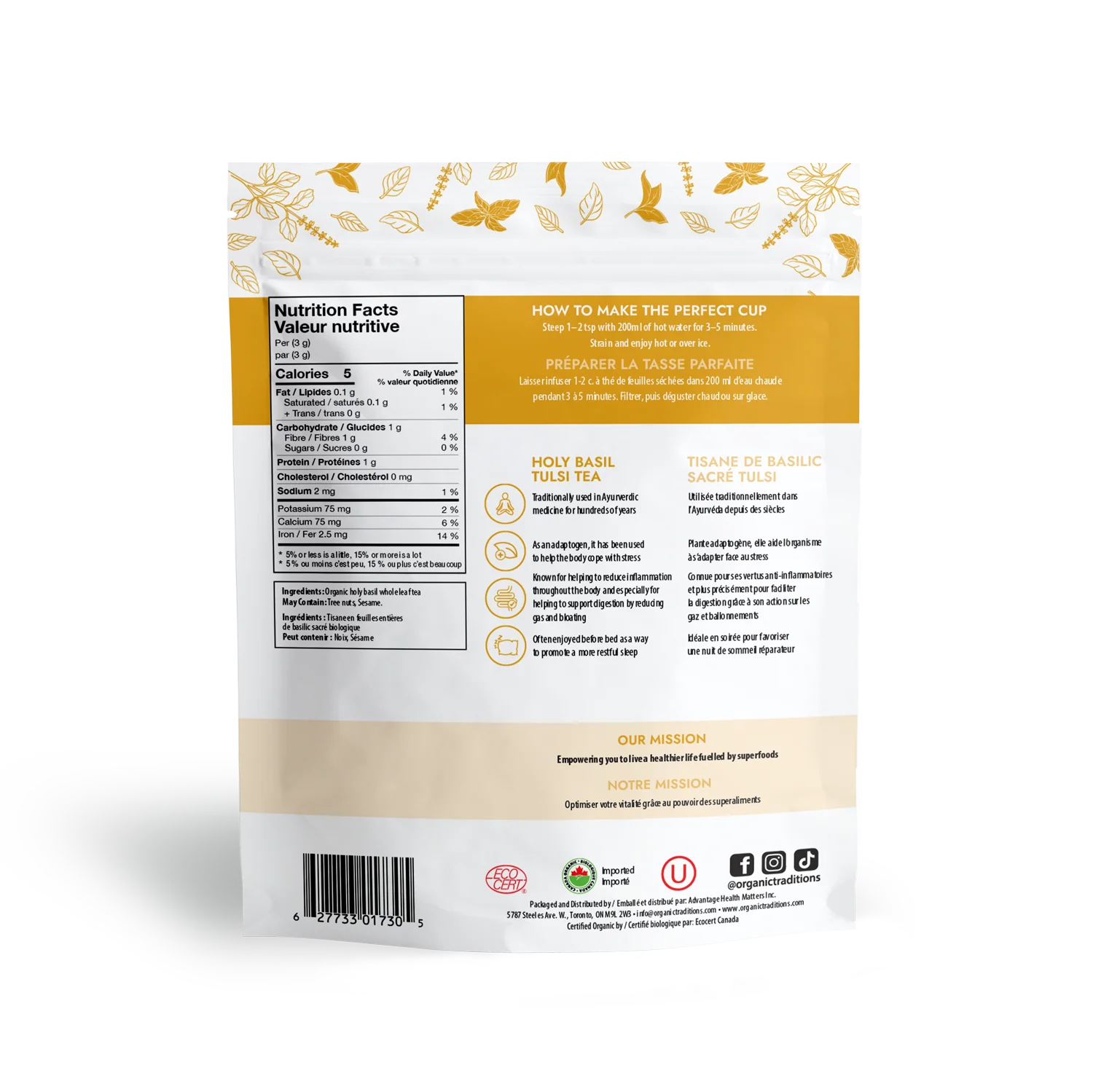 Holy Basil Tulsi Tea | Organic Traditions® | 200g
