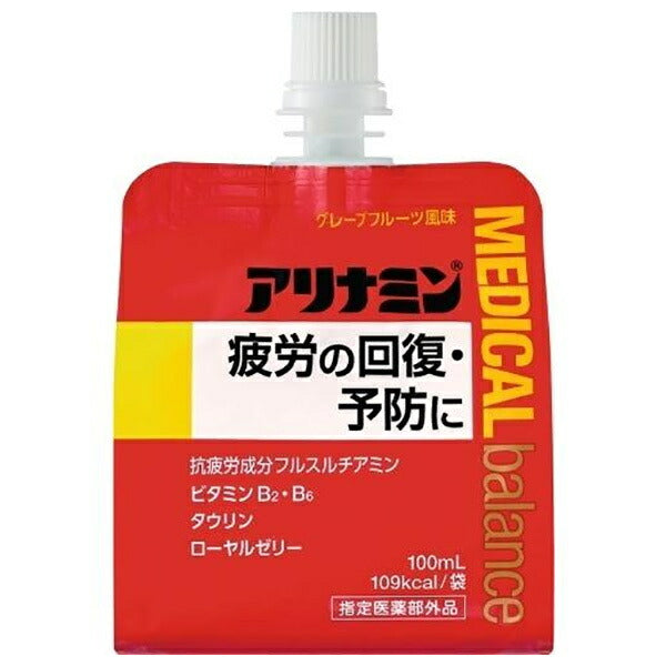 Alinamin Pharmaceutical Alinamin Medical Balance, Grapefruit Flavor, 100 ml Pouches x 36 [Ships from Japan]