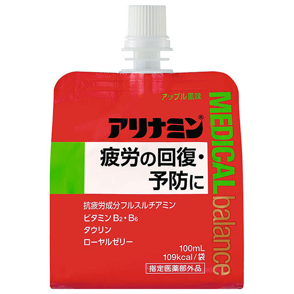 Alinamin Pharmaceutical Alinamin Medical Balance Apple Flavor 100ml Pouches x 36 [Ships from Japan]