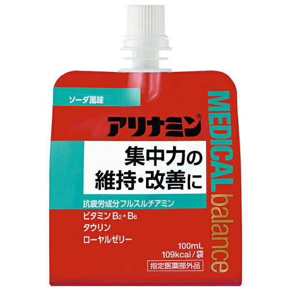 Alinamin Pharmaceutical Alinamin Medical Balance, Soda Flavor, 100ml Pouches x 36 [Ships from Japan]