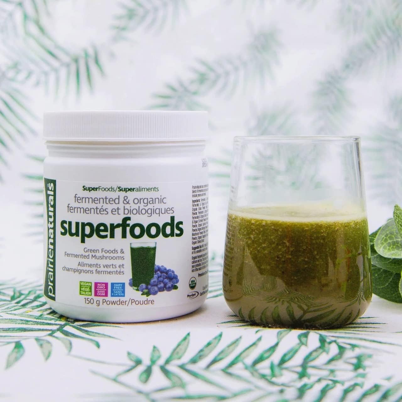 Fermented & Organic SuperFoods Green Foods & Fermented Mushroom Complex | Prairie Naturals® |150 Gram