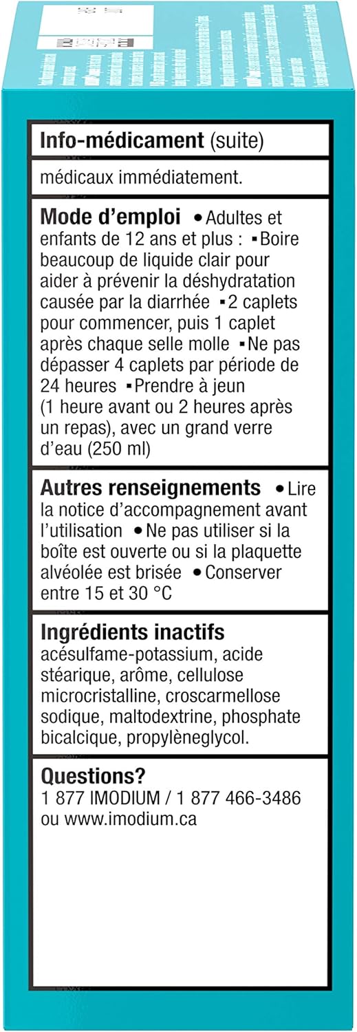Advanced Rapid Relief Anti-Diarrheal Caplets | Imodium | 20 Count