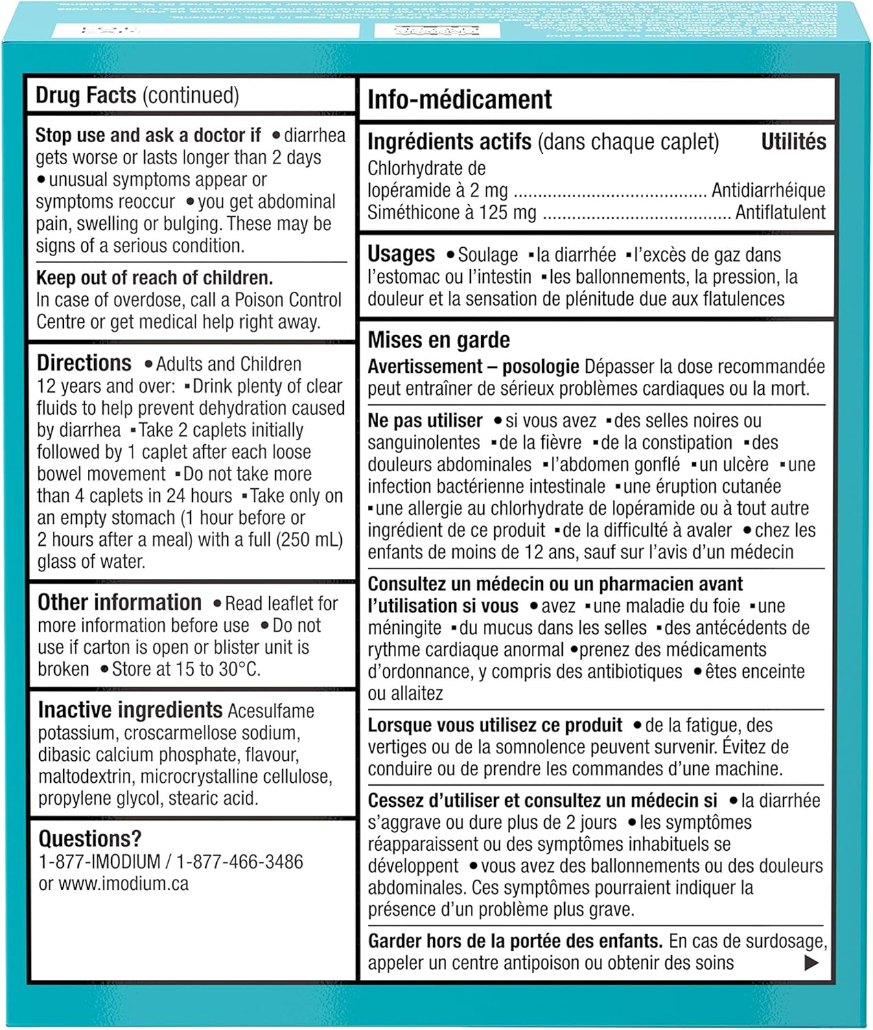 Advanced Rapid Relief Anti-Diarrheal Caplets | Imodium | 20 Count