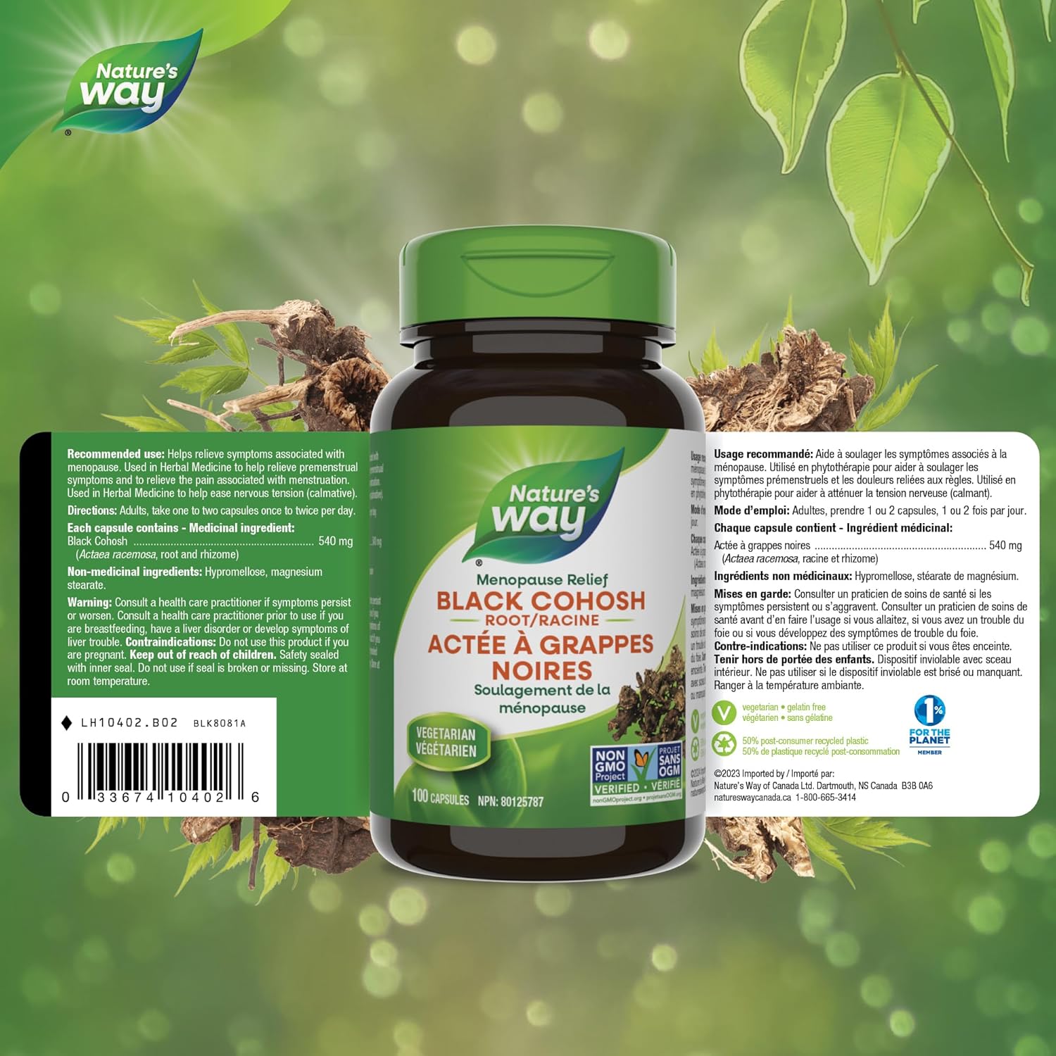 Black Cohosh Root 540mg | Nature's Way® | 100 Vegetarian Capsules