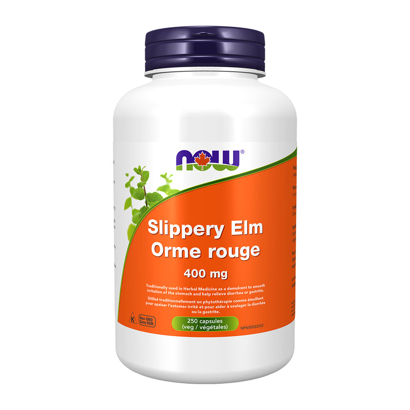 Slippery Elm 400 mg | NOW® | 100 or 250 Vegetable Capsules