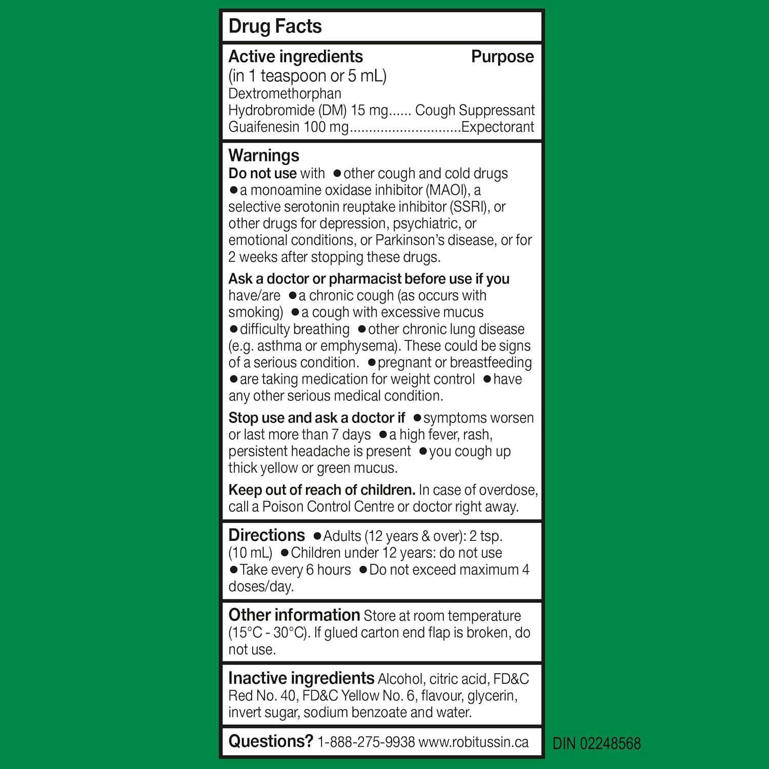 Sugar-Free Cough Control Syrup | Robitussin | 115 mL