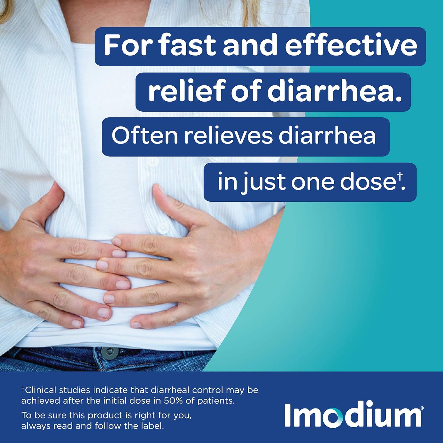 Diarrhea Relief, Quick-Dissolve Mint Flavour Tablets | Imodium | 10 Count