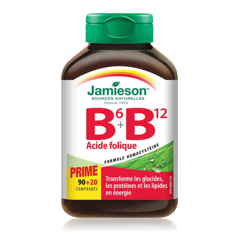 Vitamin B6, Vitamin B12 & Folic Acid | Jamieson™ | 110 Tablets