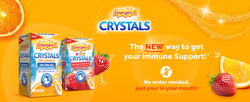 Crystals Orange Vitality | Emergen-C® | 24 Stick Packs