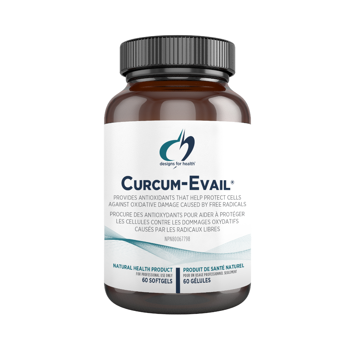 Curcum-Evail® by Designs for Health® – Highly Bioavailable Curcumin Support | 60 Softgels