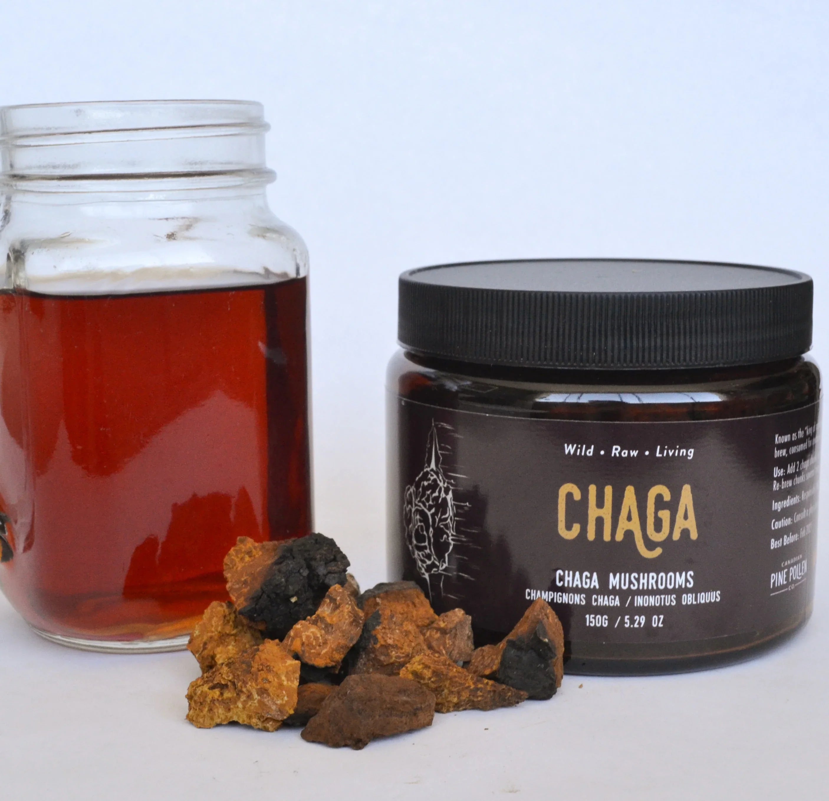 Wild Chaga Mushroom | Canadian Pine Pollen® | 150g (5.3 oz)