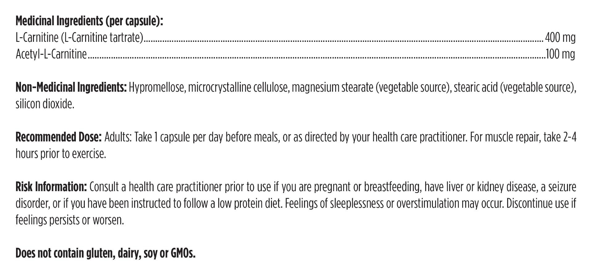 Carnitine Synergy™ by Designs for Health® – Dual Carnitine Energy & Metabolic Support | 120 Vegetarian Capsules