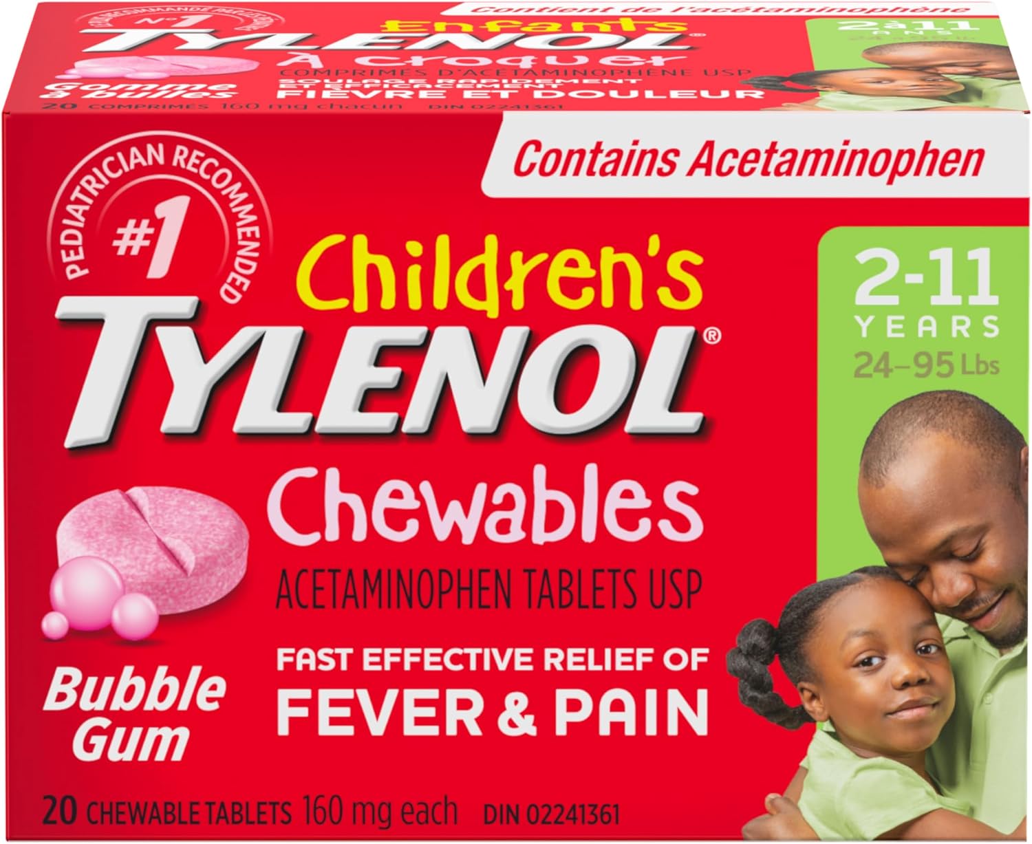 Tylenol Children's Chewables | TYLENOL® | 20 Tablets(different flavour)