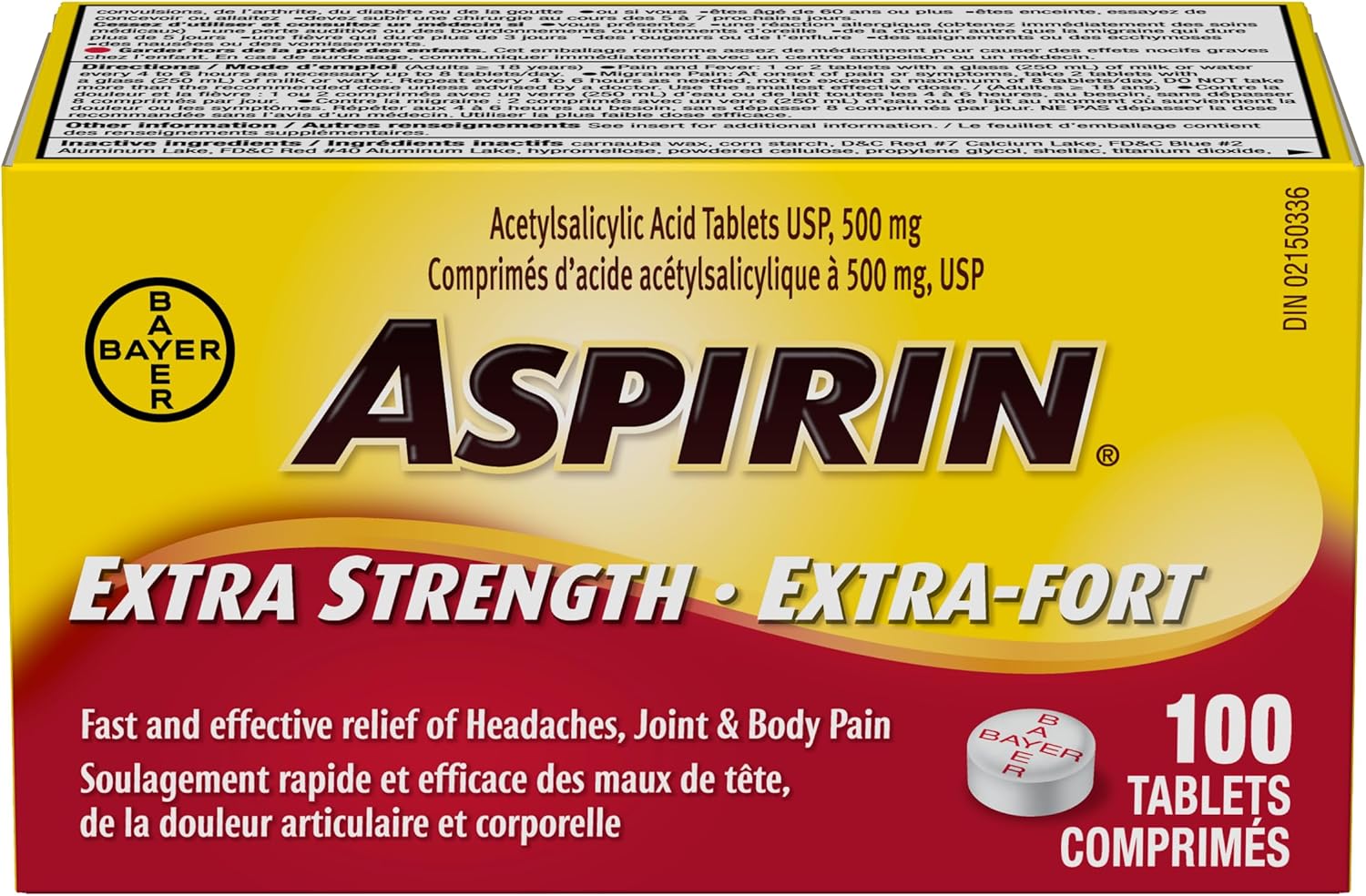 Extra Strength Tablet, 500 mg | ASPIRIN® |50 Tablets