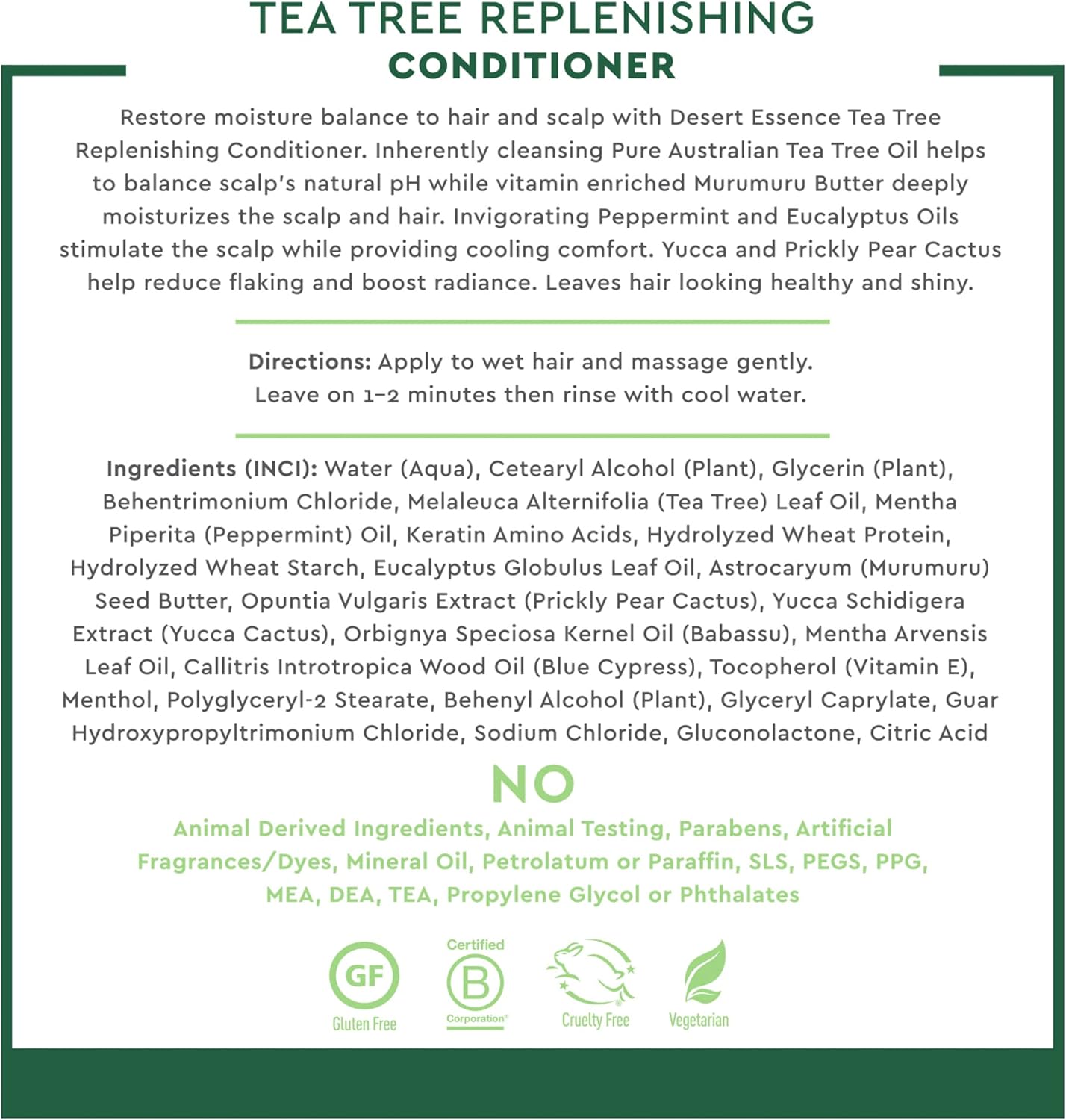 Tea Tree Oil Replenishing Conditioner | Desert Essence® | 375 mL