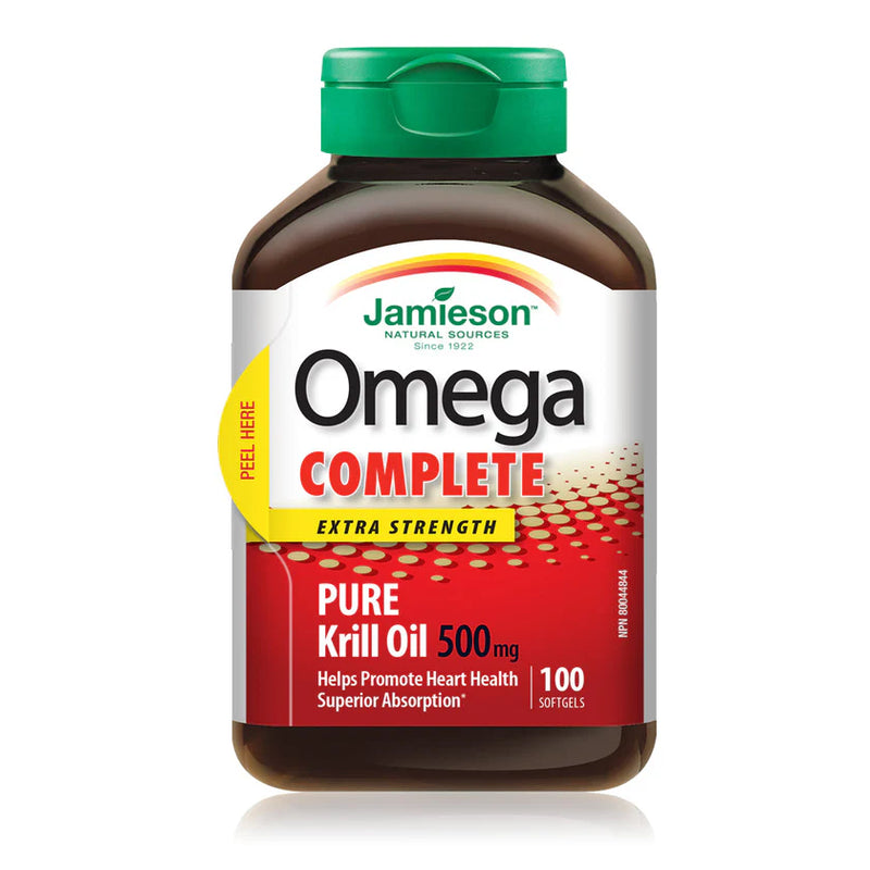 Omega Complete 500 mg | Jamieson™ | 60 or 100 Softgels