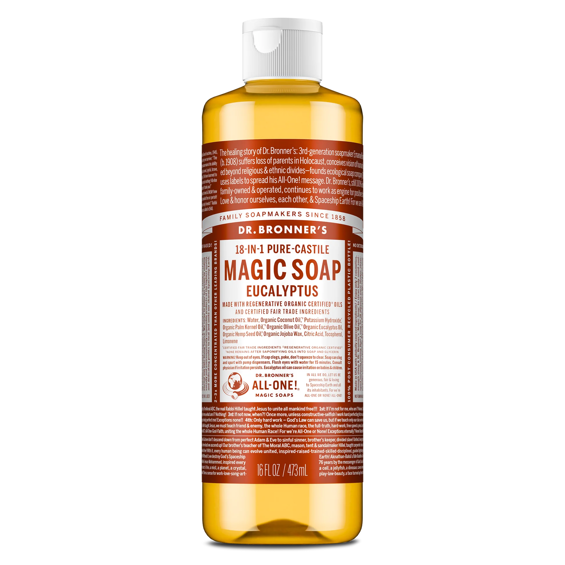 Eucalyptus Pure-Castile Magic Soap | Dr. Bronner's | Various Sizes