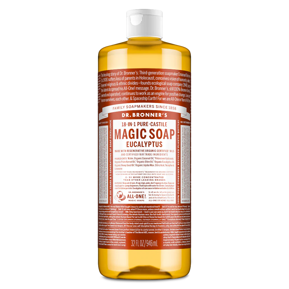 Eucalyptus Pure-Castile Magic Soap | Dr. Bronner's | Various Sizes