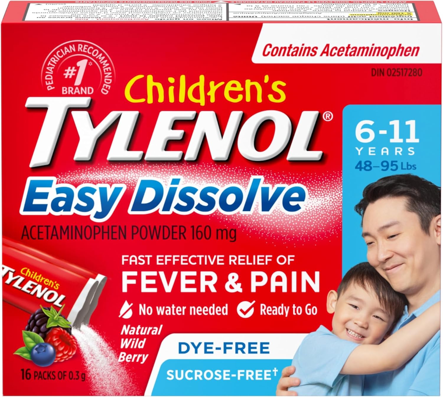 Children's Tylenol Berry EasyDissolve Powder | TYLENOL® | 16 count