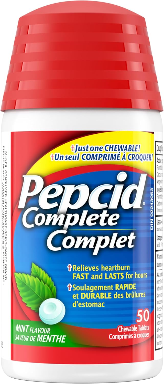 Chewable Mint Tablets | Pepcid Complete | 50 Count