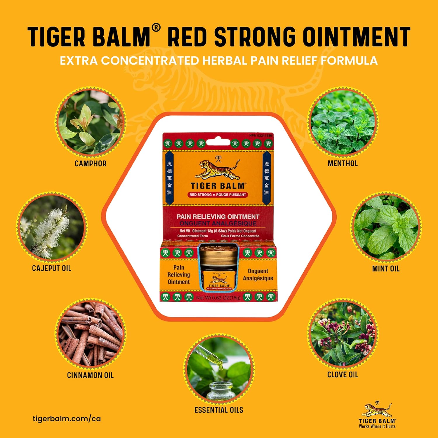 Tiger Balm Pain Relieving Red Extra Strength| Tiger Balm | 18 g