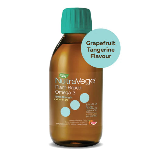 Plant-Based Omega-3 Extra Strength + Vitamin D3 | NutraVege™ | 6.8 fl oz (200 mL)