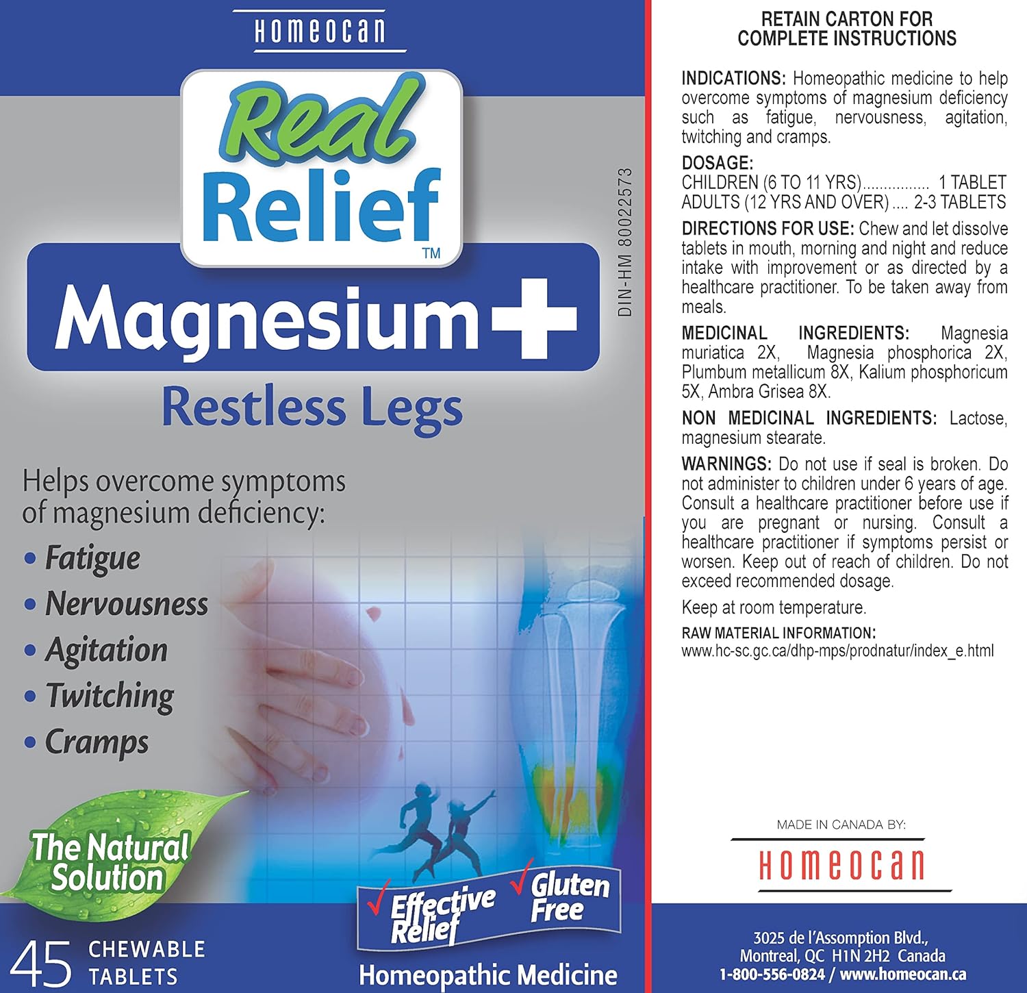 Real Relief Magnesium+ | HOMÉOCAN |45 Tablets