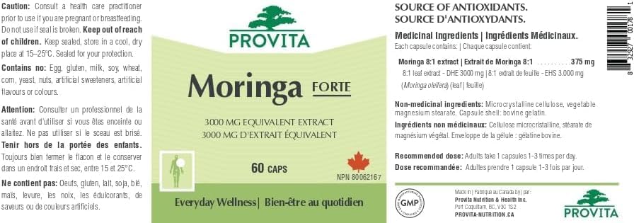 Moringa Forte | Provita | 60 Capsules