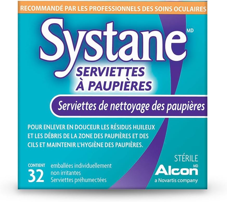 Eyelid Cleansing Wipes and Makeup Remover|Systane Lid Wipes|32 count