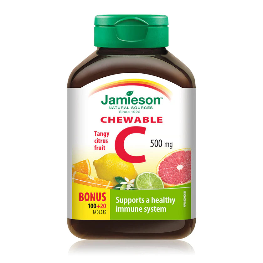 Vitamin C Chewables | Jamieson™ | 120 Chewable Tablets
