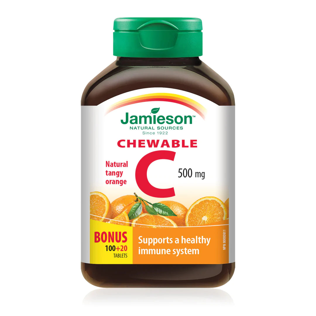 Vitamin C Chewables | Jamieson™ | 120 Chewable Tablets