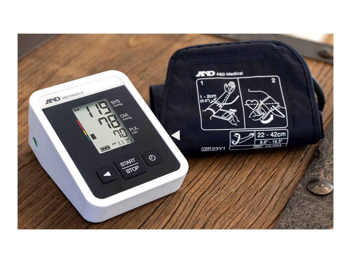 Blood Pressure Monitor UA-660CN by A&D Medical® – One-Touch Automatic Upper Arm Monitor | 1 Device