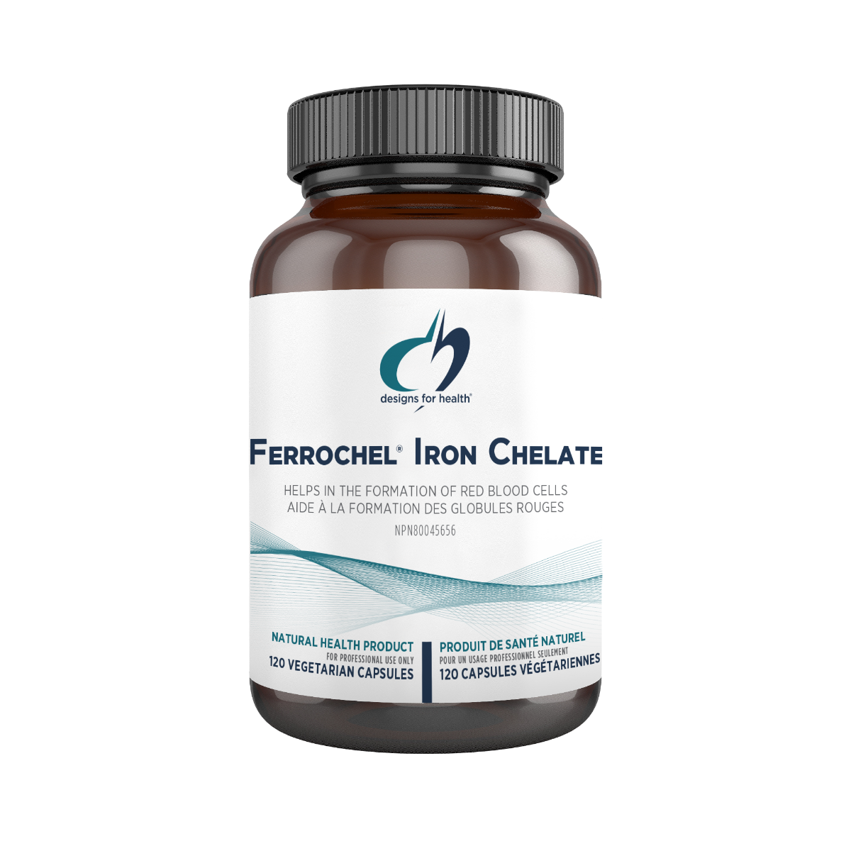 Ferrochel® Iron Chelate | Designs for Health® | 120 Vegetarian Capsules
