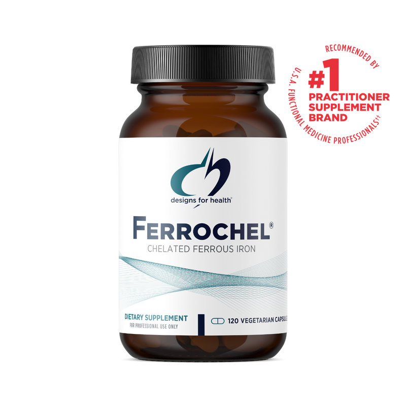 Ferrochel® Iron Chelate  | Designs for Health® | 120 Vegetarian Capsules