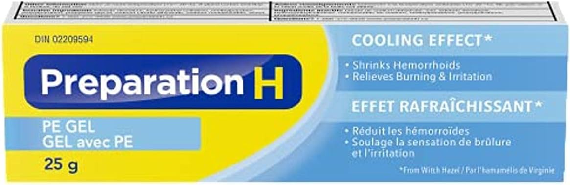 Cooling Hemorrhoid Relief PE Gel with Phenylephrine and Witch Hazel | Preparation H | 25g Tube